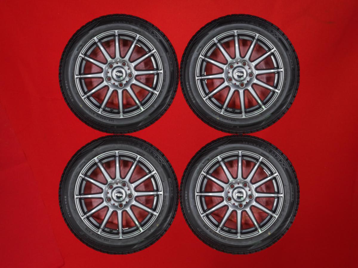 ダンロップ ウィンターマックス 02 WM02 DUNLOP WINTER MAXX 02 WM02 195/55R16 87Q 12スポークタイプ 1P 6.5Jx16 +40 5/114.3 ガンメタ系 CR-Z