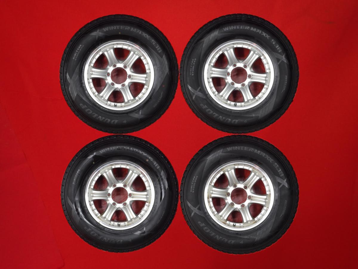ダンロップ ウィンターマックス SJ8 DUNLOP WINTER MAXX SJ8 265/70R16 112Q 6スポークタイプ 1P 7Jx16 +26 6/139.7 ポリッシュ系 シルバー(銀色)系 ハイラックスサーフ タコマ