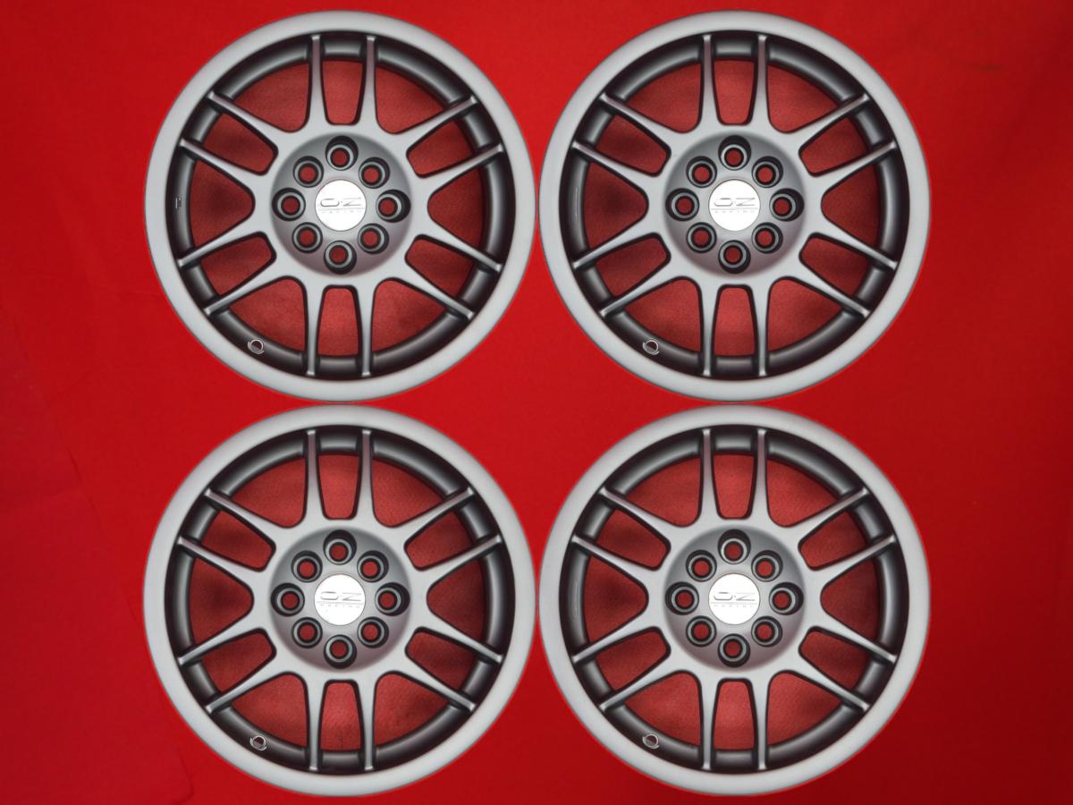 O-Z F-1 CUP 7Jx15 +37 4/100 108 ガンメタ系 ロードスター メガーヌ MR-S スプリンタートレノ ゴルフIII ルポ ポロ ノート オーラ セニック カローラ レビン ユーノス ロードスター ゴルフII アクア