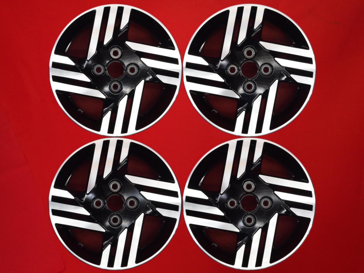 デイズ (BR06-SM21) ハイウェイスターX 純正 4.5Jx14 +46 4/100 ブラックポリッシュ(ブラック&ポリッシュ) デイズ モコ オッティ サクラ NV100 クリッパー ピノ ルークス デイズルークス