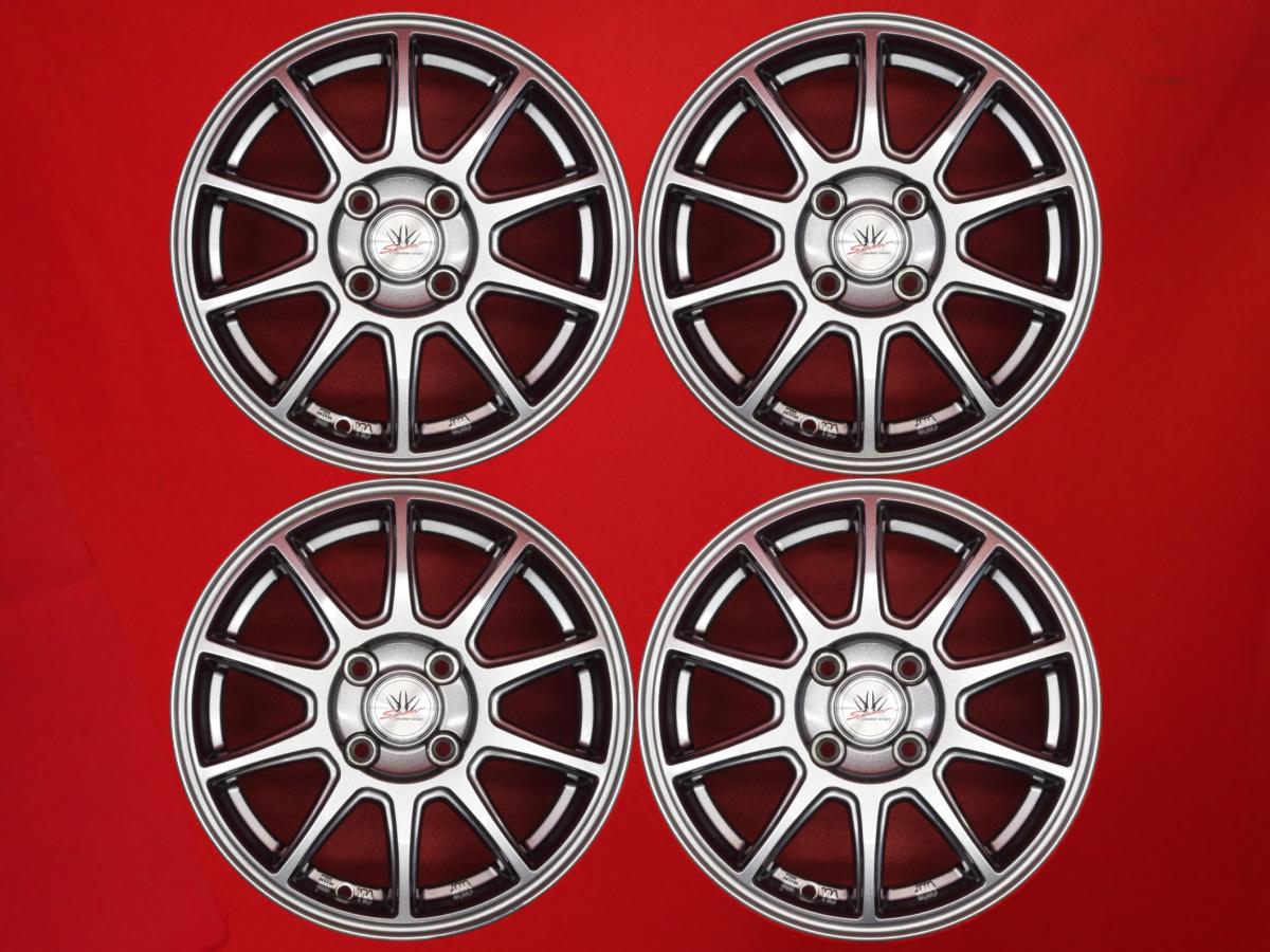 LOXARNY(ロクサーニ) SPORT SP-10 5.5Jx14 +42 4/100 ガンメタ系 ルーミー フィット パッソ アクア ヴィッツ マーチ カローラ ブーン スイフト iQ