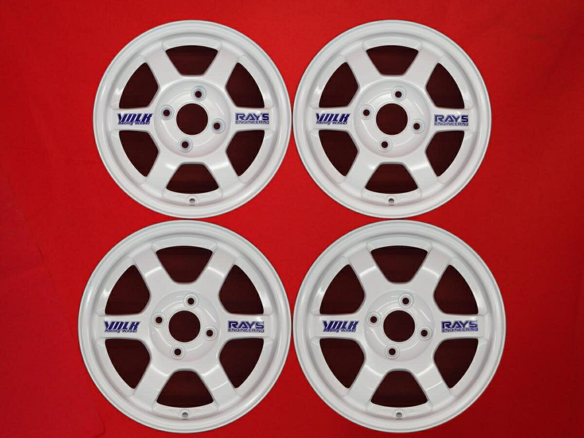 VOLK RACING(ボルクレーシング) TE37 6Jx13/14 +32 4/100 ホワイト(白色)系 ビート
