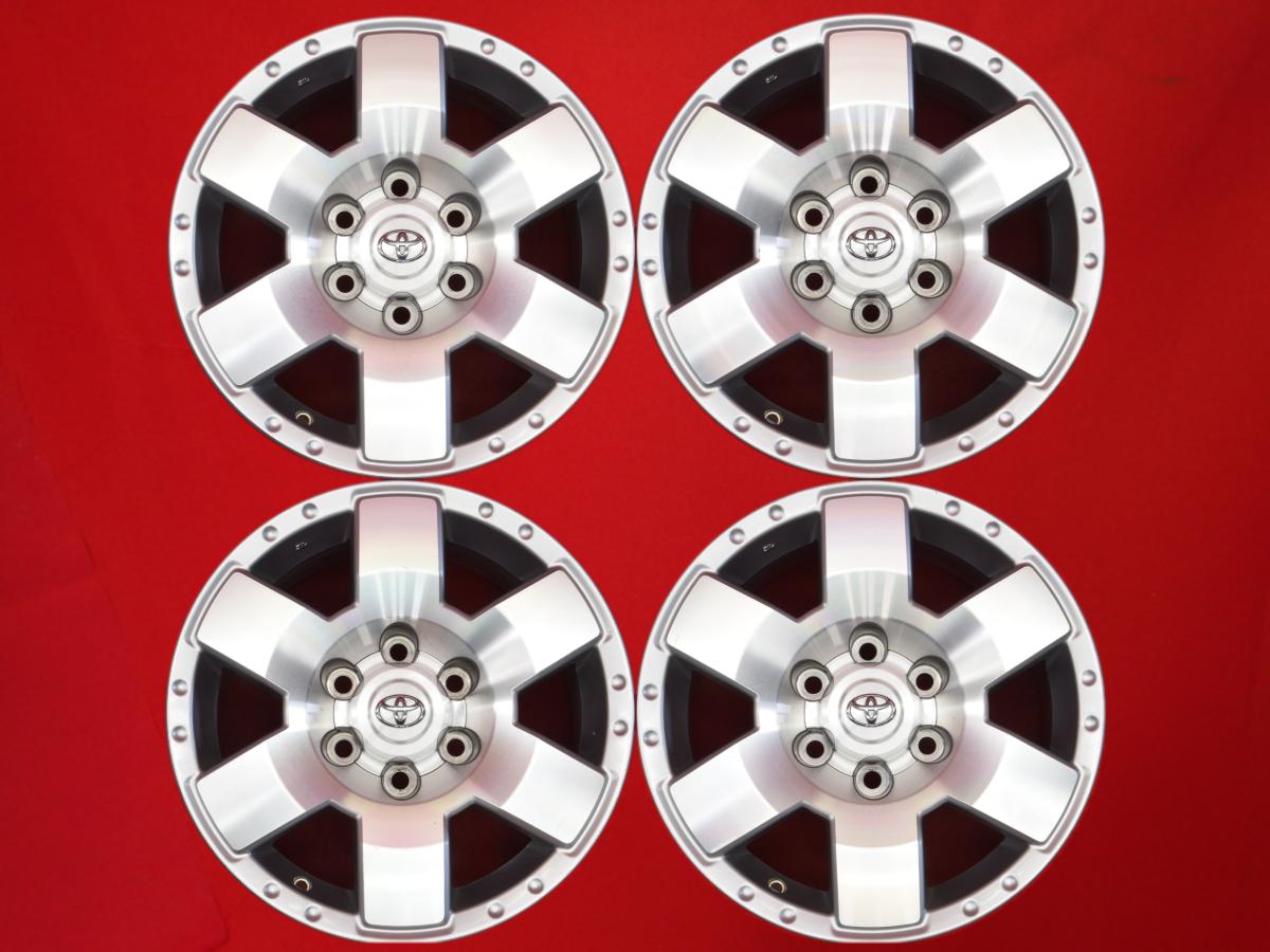 FJクルーザー 純正17inch(逆輸入モデル) 7.5Jx17 +15 6/139.7 シルバーポリッシュ(シルバー&ポリッシュ) 4ランナー ハイラックス FJクルーザー ランドクルーザー プラド ハイラックスサーフ