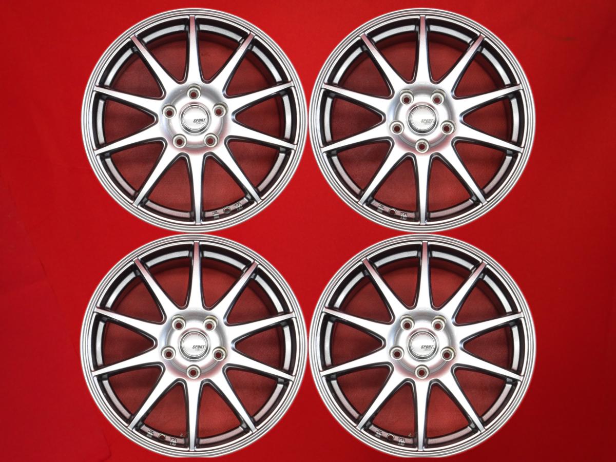 SPORT ABELIA 7Jx17 +38 5/114.3 ガンメタ系 RAV4 カローラ クロス ハリアー プリウスα ヴォクシー プリウス アルファード ノア カムリ ヴェルファイア