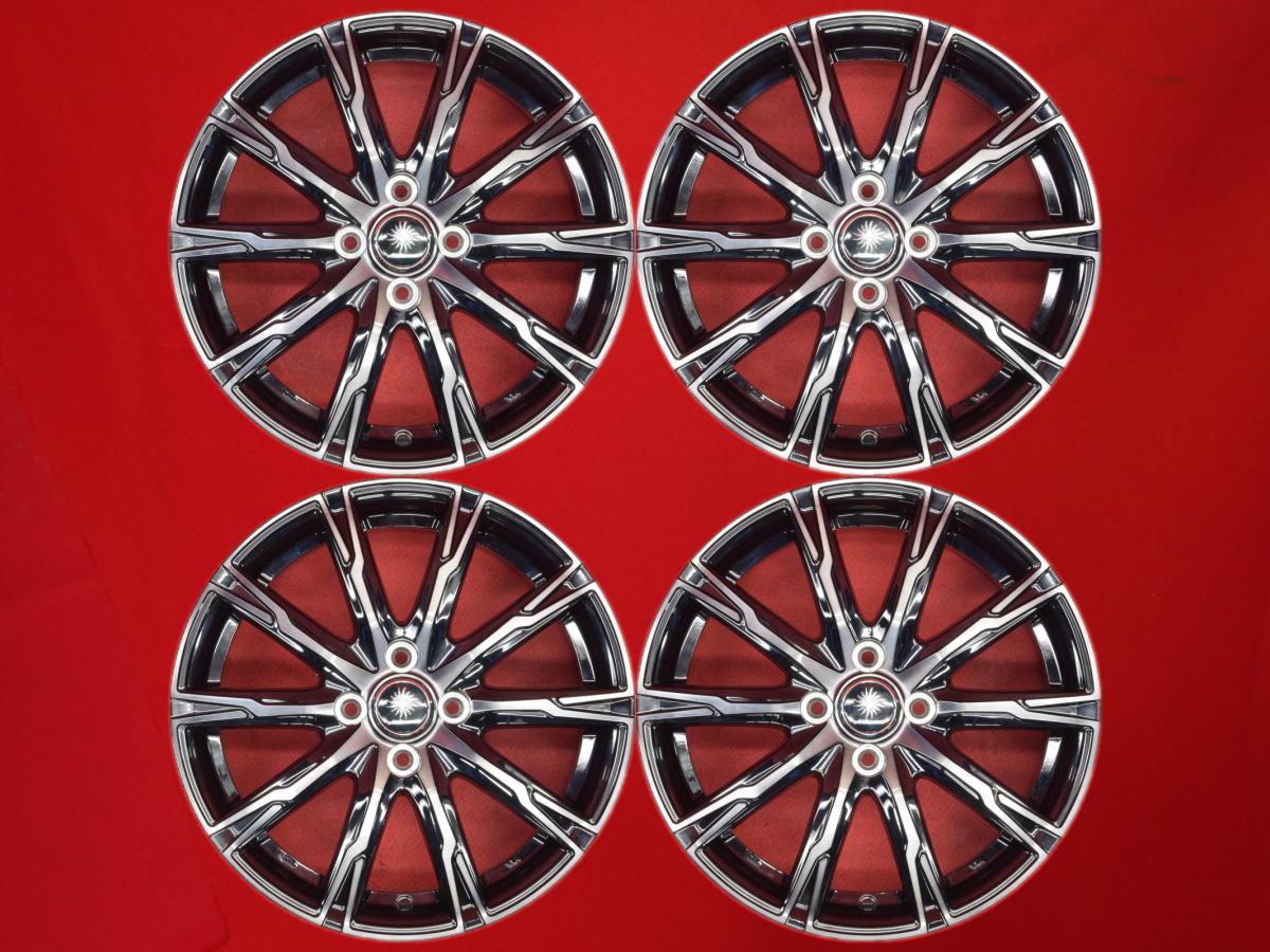 DILUCE ディルーチェ DX10 6Jx16 +45 4/100 ブラックポリッシュ(ブラック&ポリッシュ) フィット イグニス ヤリス マツダ2 アクア デミオ レックス ヴィッツ カローラ フィールダー ライズ クロスビー プロボックス iQ カローラ シャトル サクシード ロッキー ノート