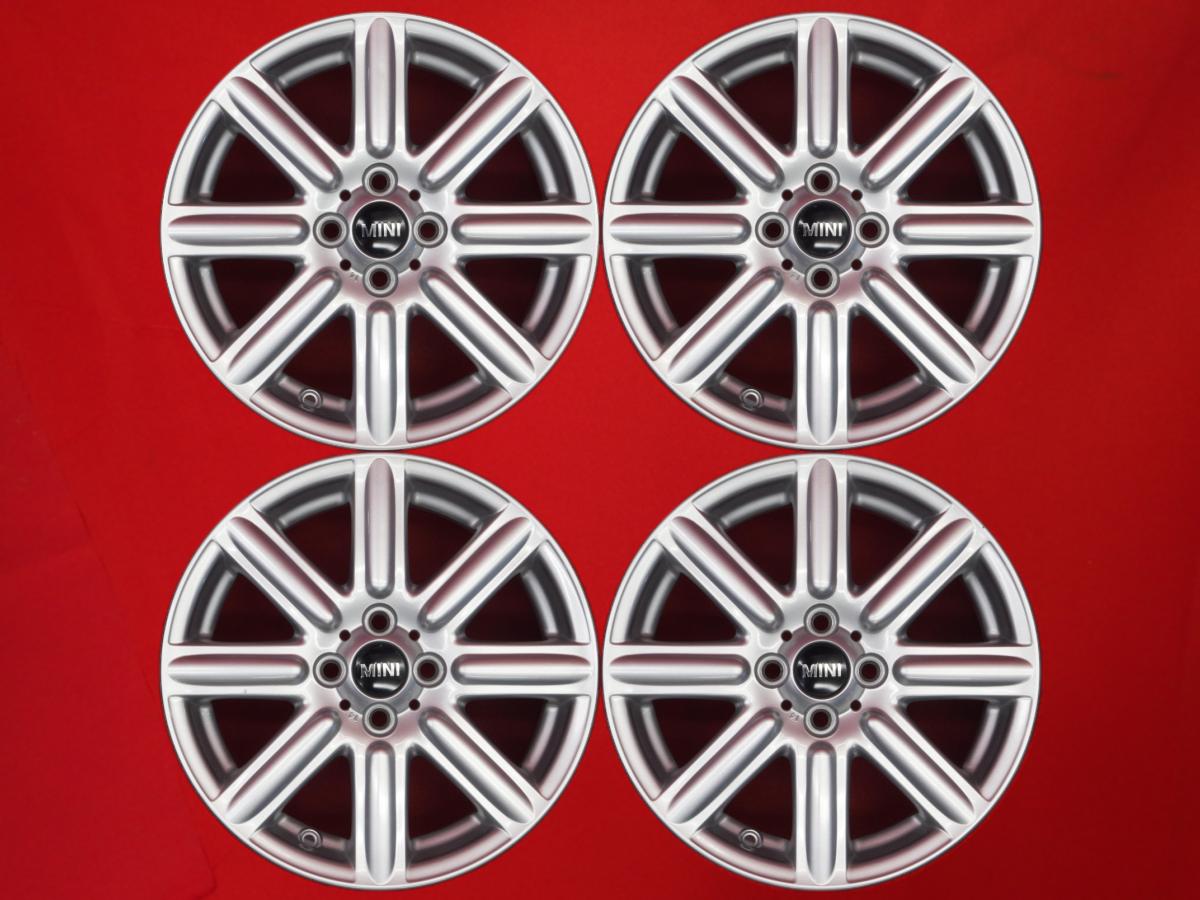 ミニ 純正 リブスポーク R115 6.5Jx16 +48 4/100 シルバー(銀色)系 ミニ コンバーチブル ミニ ロードスター ミニ ミニ クーペ ミニ クラブマン