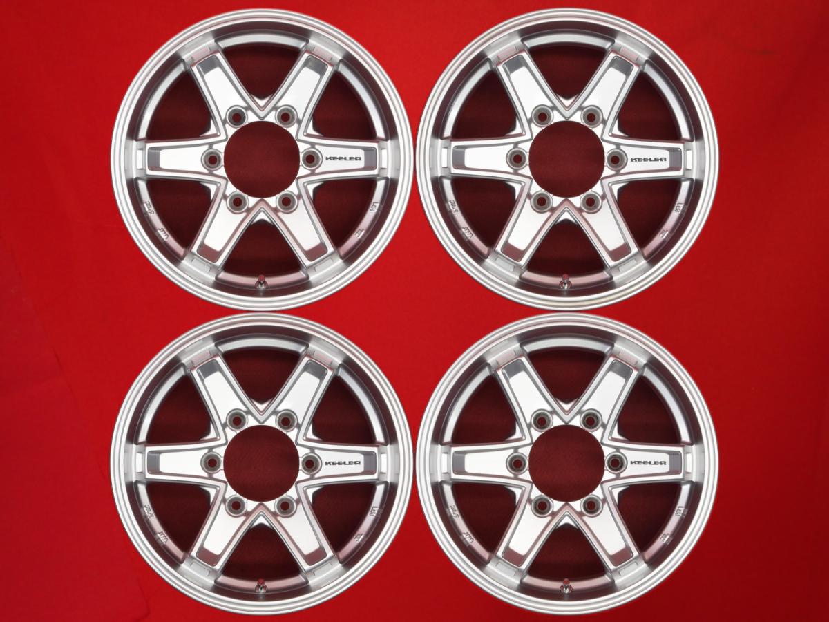 KEELER TACTICS(タクティクス) 6スポーク 6Jx15 +33 6/139.7 シルバー(銀色)系 レジアスエース バン ハイエースワゴン ハイエースコミューター ハイエースバン