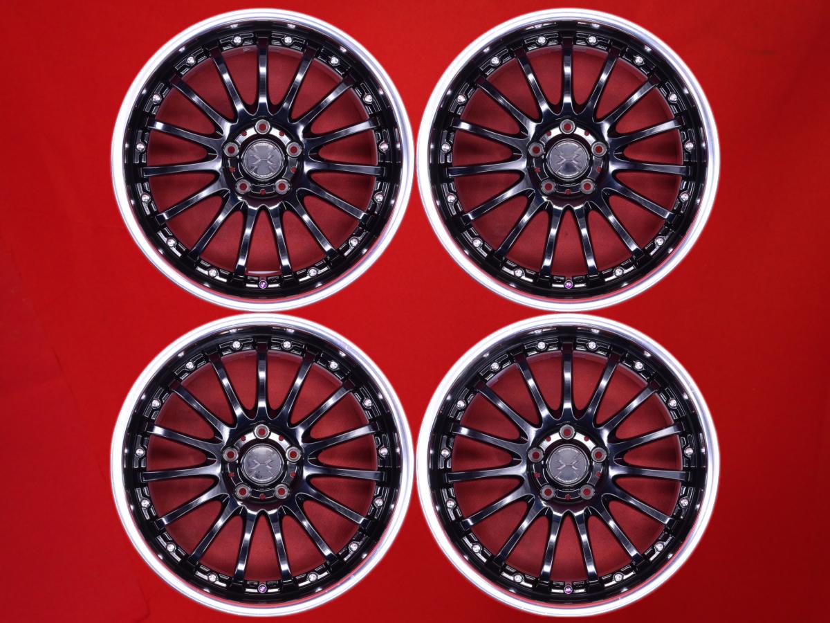 MAVE RICK(マーベリック) 815F 8Jx18 +38 5/114.3 ポリッシュ系 ブラック(黒色)系 アルファード クラウン アスリート マークX NX300h クラウン マジェスタ NX200t クラウン ロイヤル ヴェルファイア カムリ