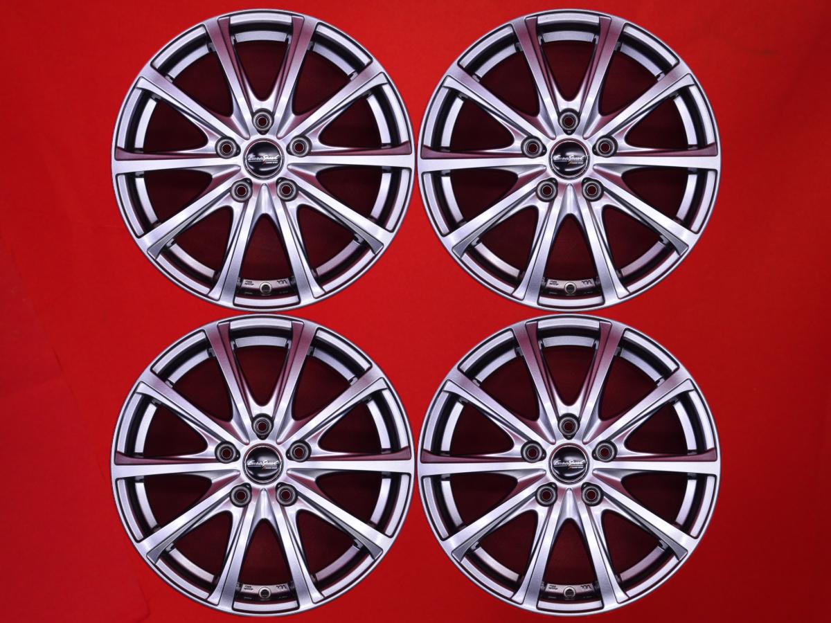 Euro Speed(ユーロスピード) V25 6.5Jx16 +48 5/114.3 ガンメタ系 セレナ ステップワゴン ヴェゼル e-NV200 ステップワゴン スパーダ