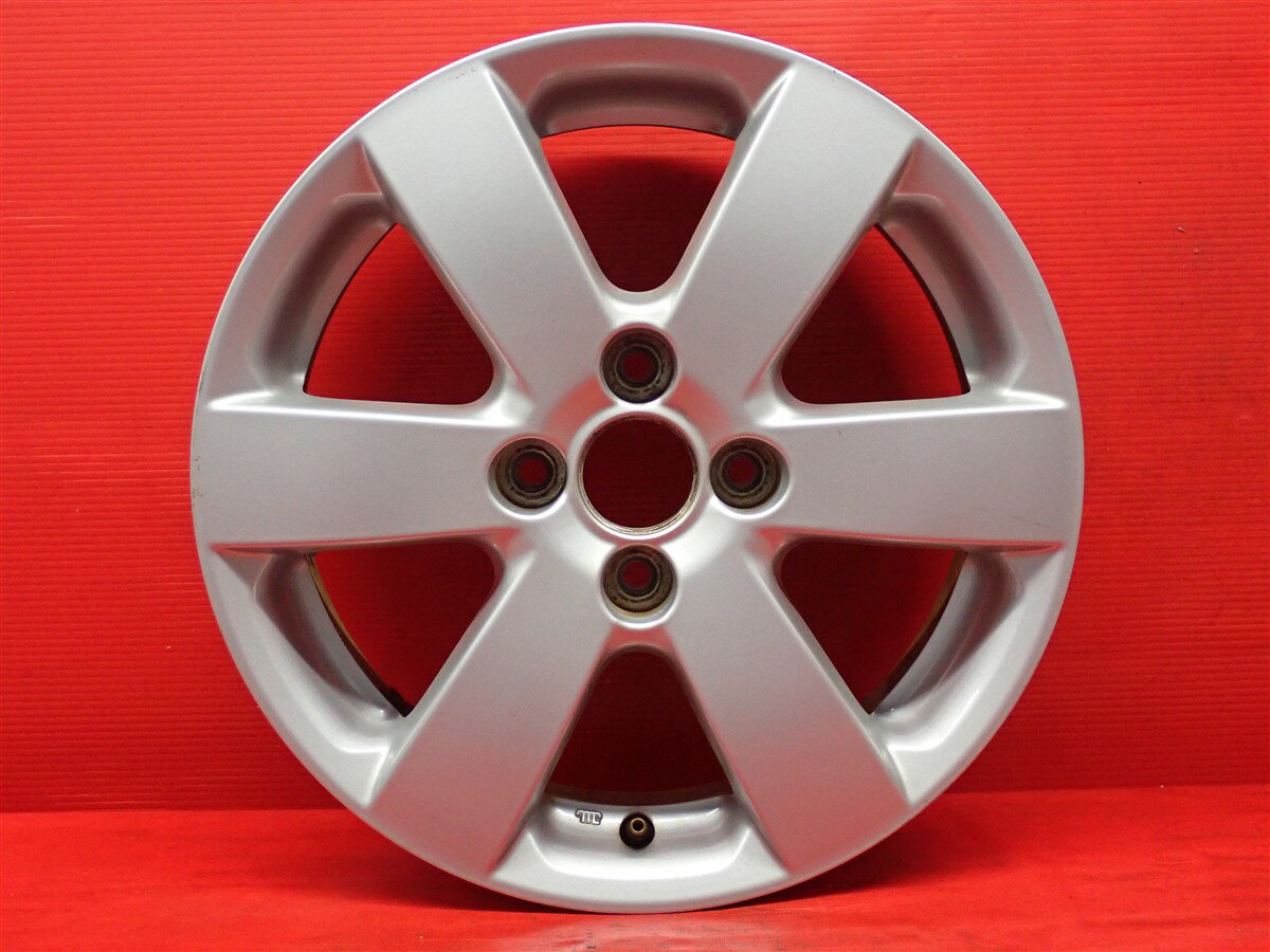 スイフト 純正6スポーク 5.5Jx15 +45 4/100 シルバー(銀色)系