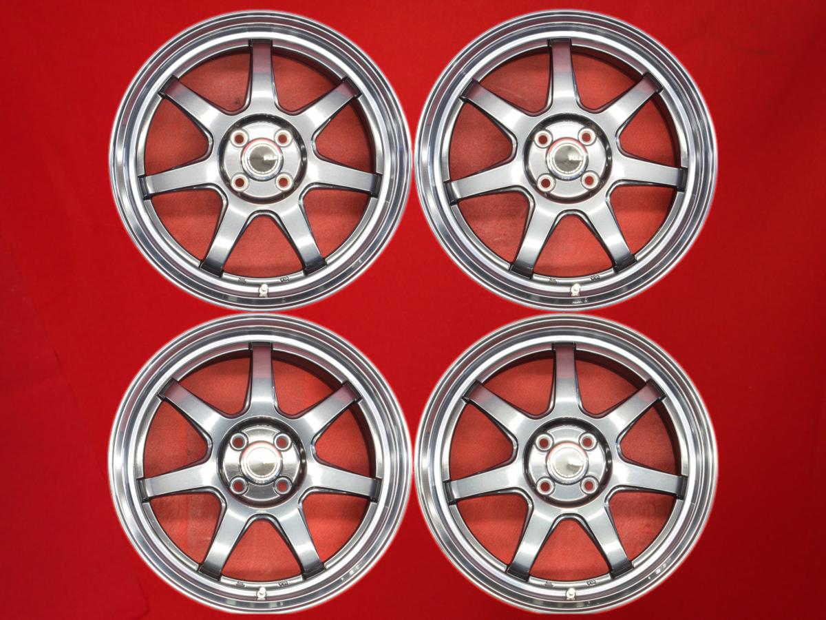 PIAA(ピア) MOTORISMO(モトリズモ) 7Jx17 +52 4/100 ガンメタ系 フィット フリード スパイク ハイブリッド フィット ハイブリッド シャトル インサイト グレイス