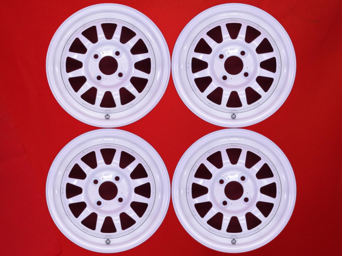 ウェッズスポーツ レーシング 6Jx14 +35 4/100 ホワイト(白色)系 マーチ ミラージュ パオ シャレード MR2 セラ カローラ レビン シビック