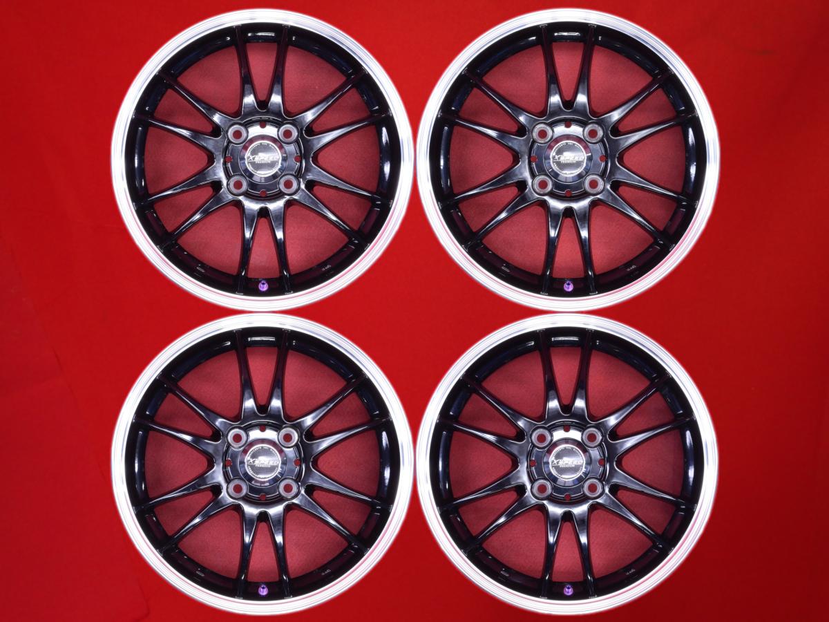 X-CROSS SPEED PREMIUM-6Light 4.5Jx15 +43 4/100 ポリッシュ系 ブラック(黒色)系 ピクシスバン アルト マックス トッポ BJ eKアクティブ ライフ セルボ ザッツ スクラムワゴン スペーシア ライフ ダンク アクティ トラック eKスペース カスタム スペーシア カスタム eKスペ