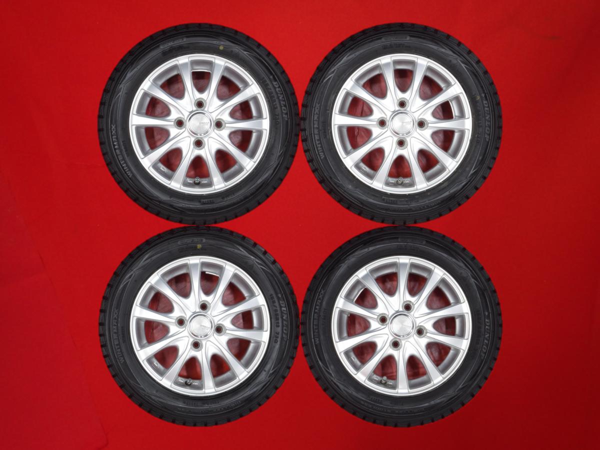 ダンロップ ウィンターマックス 01 WM01 DUNLOP WINTER MAXX 01 WM01 155/65R13 73Q 10スポークタイプ 1P 4Jx13 +43 4/100 シルバー(銀色)系 ワゴンR フレアワゴン モコ アルト バン パレット SW パレット ミニカ ゼスト スパーク ミラ エッセ スピアーノ MRワゴン Wit ルー