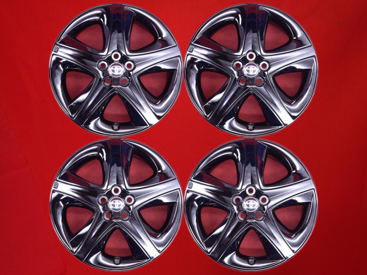 プリウス (ZVW5#)前期ツーリングセレクション純正 7Jx17 +50 5/100 ブラック(黒色)系 カリーナED カレン ビスタ アルデオ プレミオ カルディナ オーパ アベンシス ワゴン カローラ ラクティス コロナ エクシヴ ビスタ プリウス アベンシス セダン プリウスPHV カローラ ツー