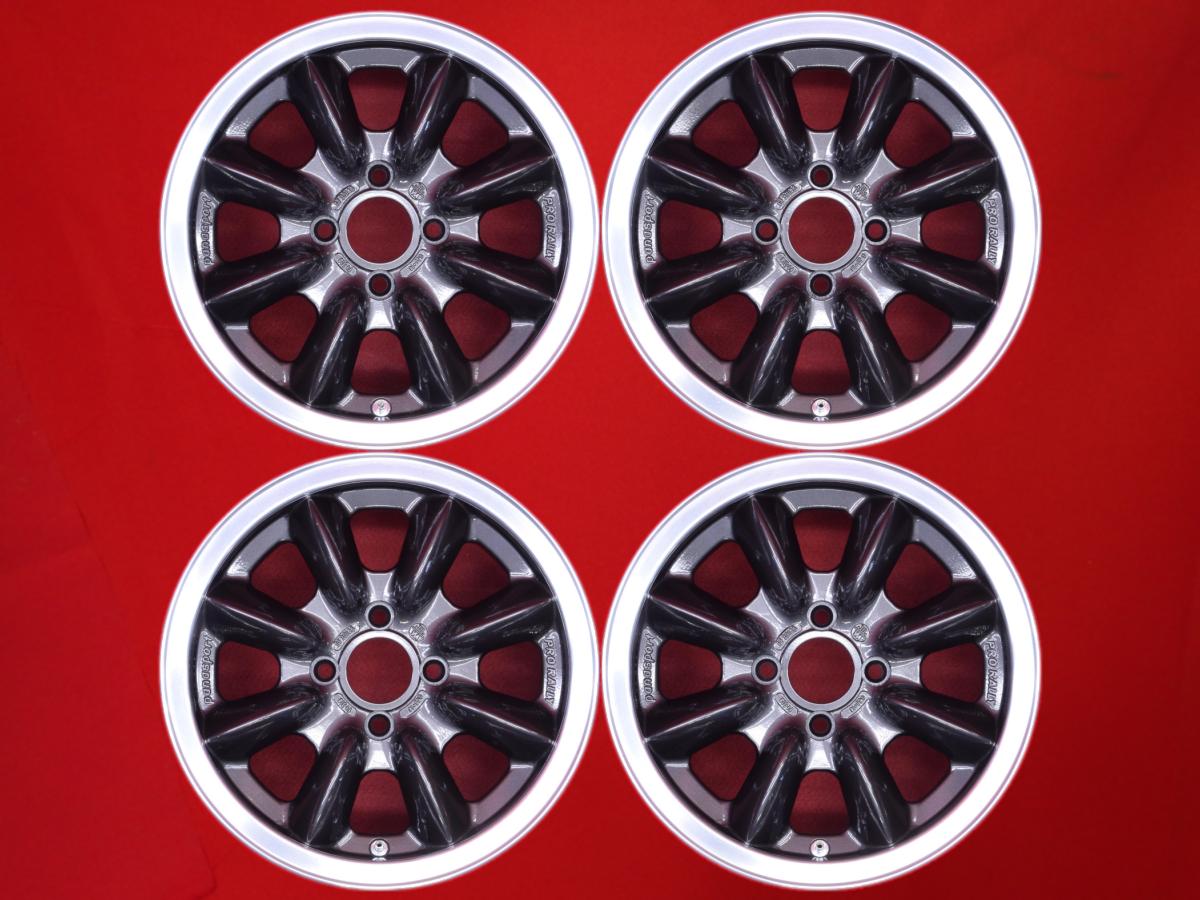 パナスポーツ プロラリー 6Jx14 +37 4/100 ポリッシュ系 ガンメタ系 155/65R13ベース エヌワゴン ミラ ココア ビート セルボ エヌボックス アルト eKスペース カスタム タント アルト ECO キャロル アルト ラパン ミラ イース eKスポーツ エヌボックス プラス トラック ワゴ