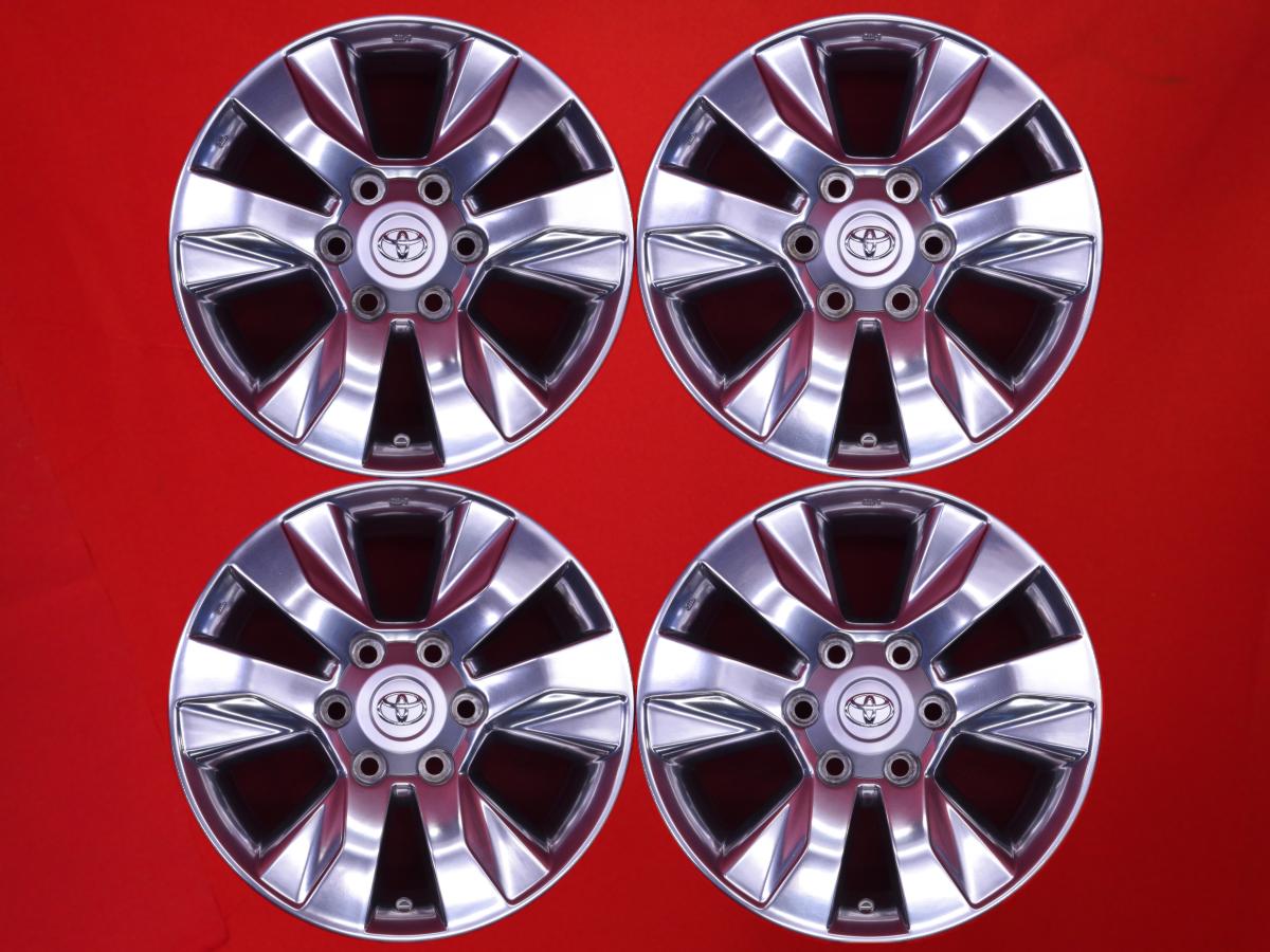 ハイラックス (GUN125)Z純正 7.5Jx17 +30 6/139.7 ポリッシュ系 レジアスエース バン ハイエースワゴン FJクルーザー ハイラックス ランドクルーザー プラド ハイエースバン ハイラックスサーフ