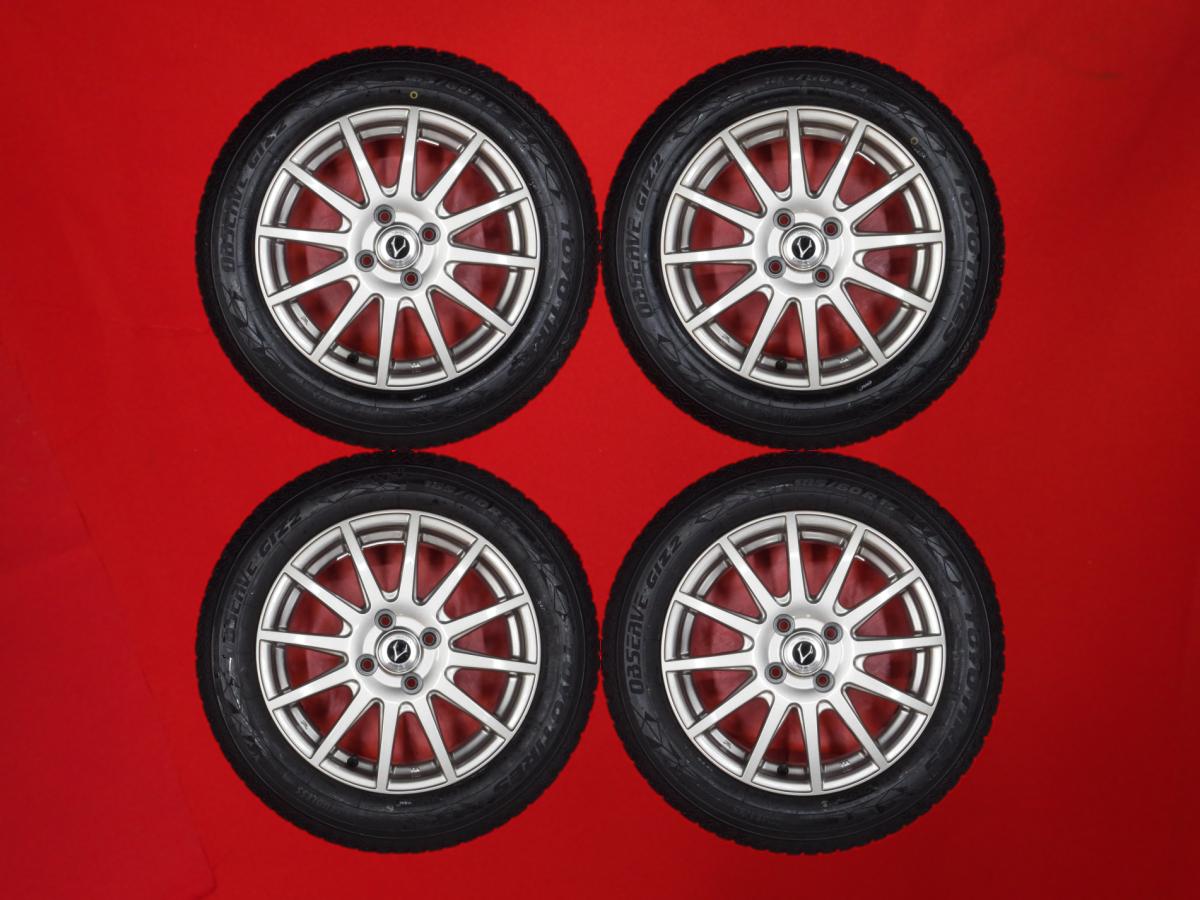 トーヨー オブザーブ ギズ2 TOYO OBSERVE GIZ2 185/60R15 84Q 12スポークタイプ 1P 5.5Jx15 +42 4/100 ガンメタ系 フィット ハイブリッド カローラ エリオ ベルタ カローラ フィールダー ヴィッツ アクア フィット シャトル フィット スプラッシュ エアウェイブ インサイト