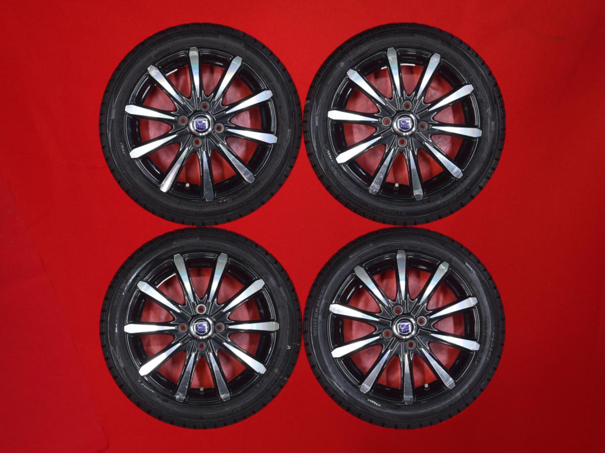 ダンロップ ウィンターマックス 02 WM02 DUNLOP WINTER MAXX 02 WM02 165/55R15 75Q 10スポークタイプ 1P 4.5Jx15 +43 4/100 ブラックポリッシュ(ブラック&ポリッシュ) ミラ アヴィ エヌワゴン カスタム ミラ バン エヌボックス プラス カスタム eKカスタム MRワゴン Wit ル