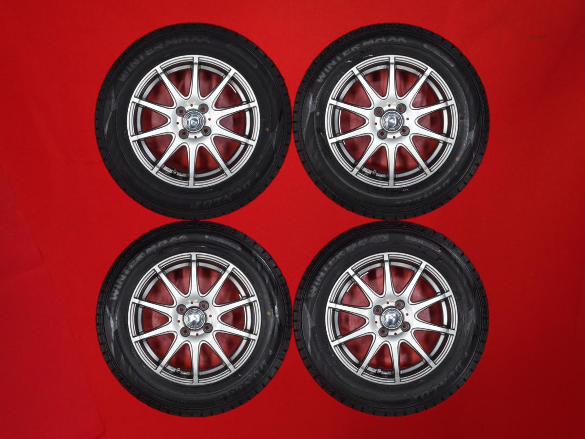 ダンロップ ウィンターマックス 02 WM02 DUNLOP WINTER MAXX 02 WM02 195/65R15 91Q 10スポークタイプ 1P 5.5Jx15 +42 4/100 ガンメタ系 カローラ フィールダー ブルーバード シルフィ ノート オーラ カローラ アクシオ
