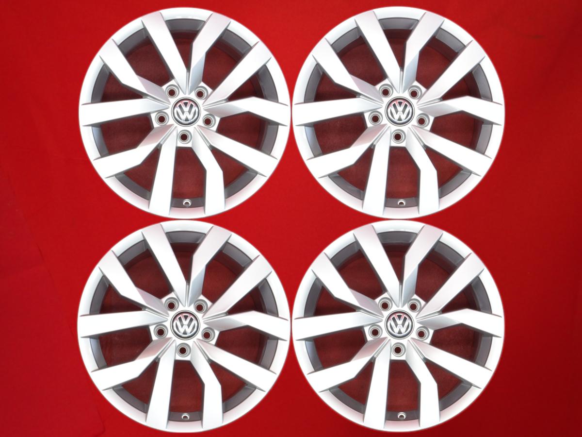 ゴルフ VII純正17inch 7Jx17 +49 5/112 シルバー(銀色)系 ジェッタ ゴルフ プラス ゴルフVII ゴルフ ヴァリアント ゴルフ トゥーラン ゴルフ VIII ゴルフVI ゴルフV クロス ゴルフ
