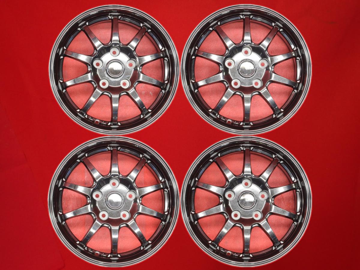 G.speed(ジースピード) G-04 6Jx15 +43 5/114.3 ブラック(黒色)系 ランサー エボリューション IX MR ランサー エボリューション VIII MR ランサー エボリューション IV ランサー エボリューション MR ランサー エボリューション VI ランサー エボリューション V スイフトス