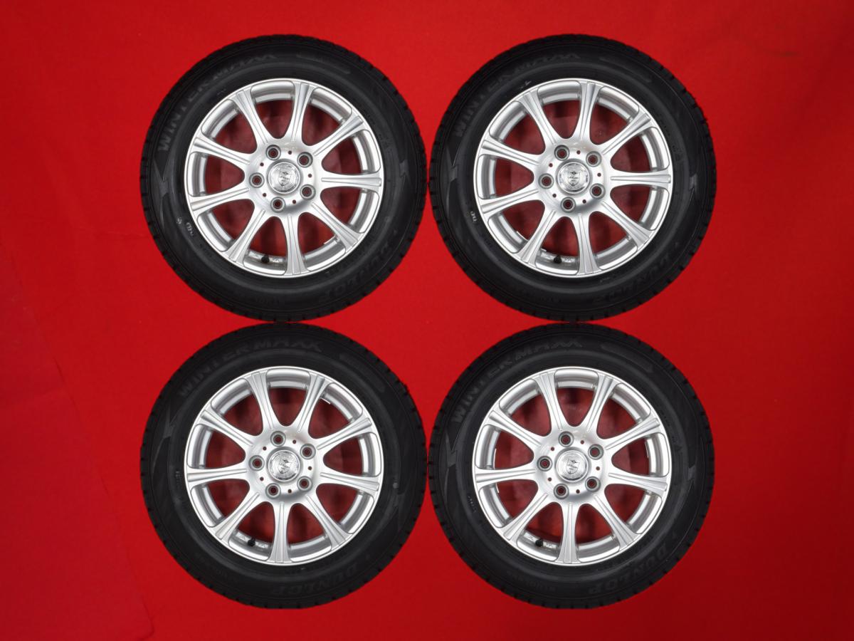 ダンロップ ウィンターマックス 02 WM02 DUNLOP WINTER MAXX 02 WM02 195/60R15 88Q 9スポークタイプ 1P 6Jx15 +43 5/114.3 シルバー(銀色)系 ラフェスタ アベニール ナディア FTO ギャラン e-NV200 ラフェスタ ハイウェイスター アコード ガイア レグナム ビスタ カムリ プ