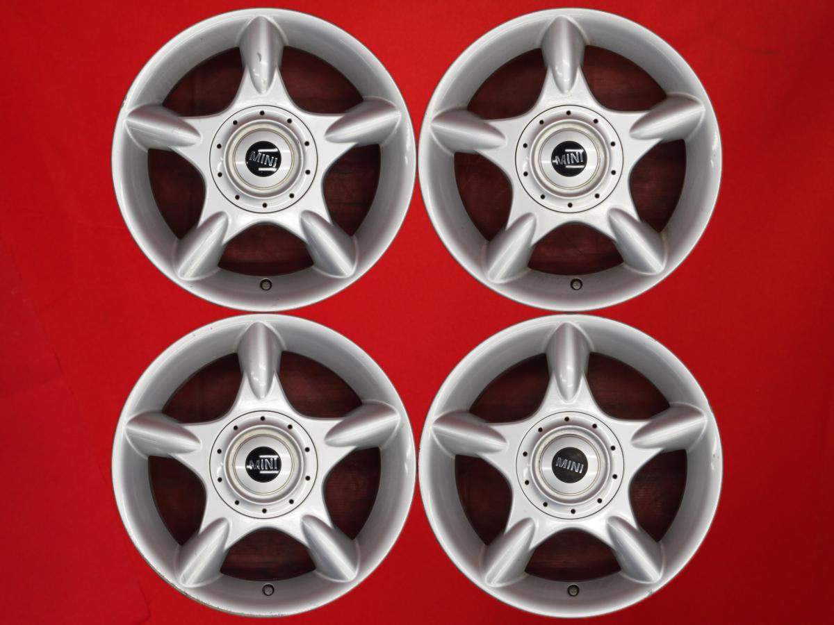 ミニ 純正5スタースポークR83 6.5Jx16 +48 4/100 シルバー(銀色)系 ミニ クーペ ミニ コンバーチブル ミニ ロードスター ミニ クラブマン ミニ