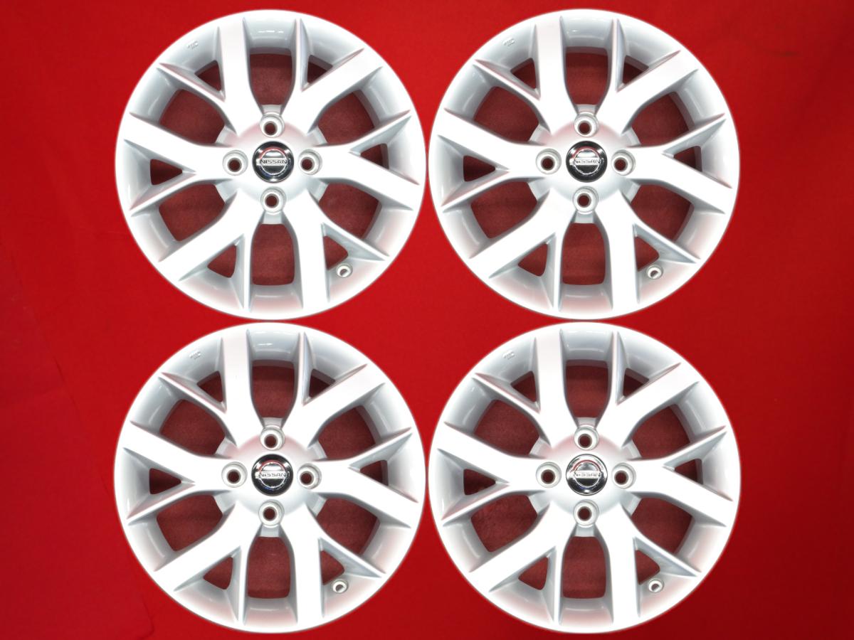 ノート (E12)純正15inch 5.5Jx15 +40 4/100 シルバー(銀色)系 ウイングロード マーチ ノート-eパワー キューブ ノート