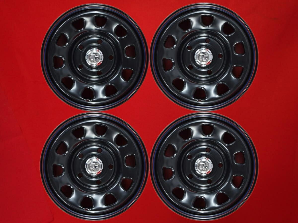 ナンカン NK コンフォート N-729 NANKANG NK COMFORT N729 175/70R13 82T ☆TT Dスチール(RED&BLUEライン有) 5Jx13 +38 5/114.3 ブラック(黒色)系 タウンエース バン ライトエース バン