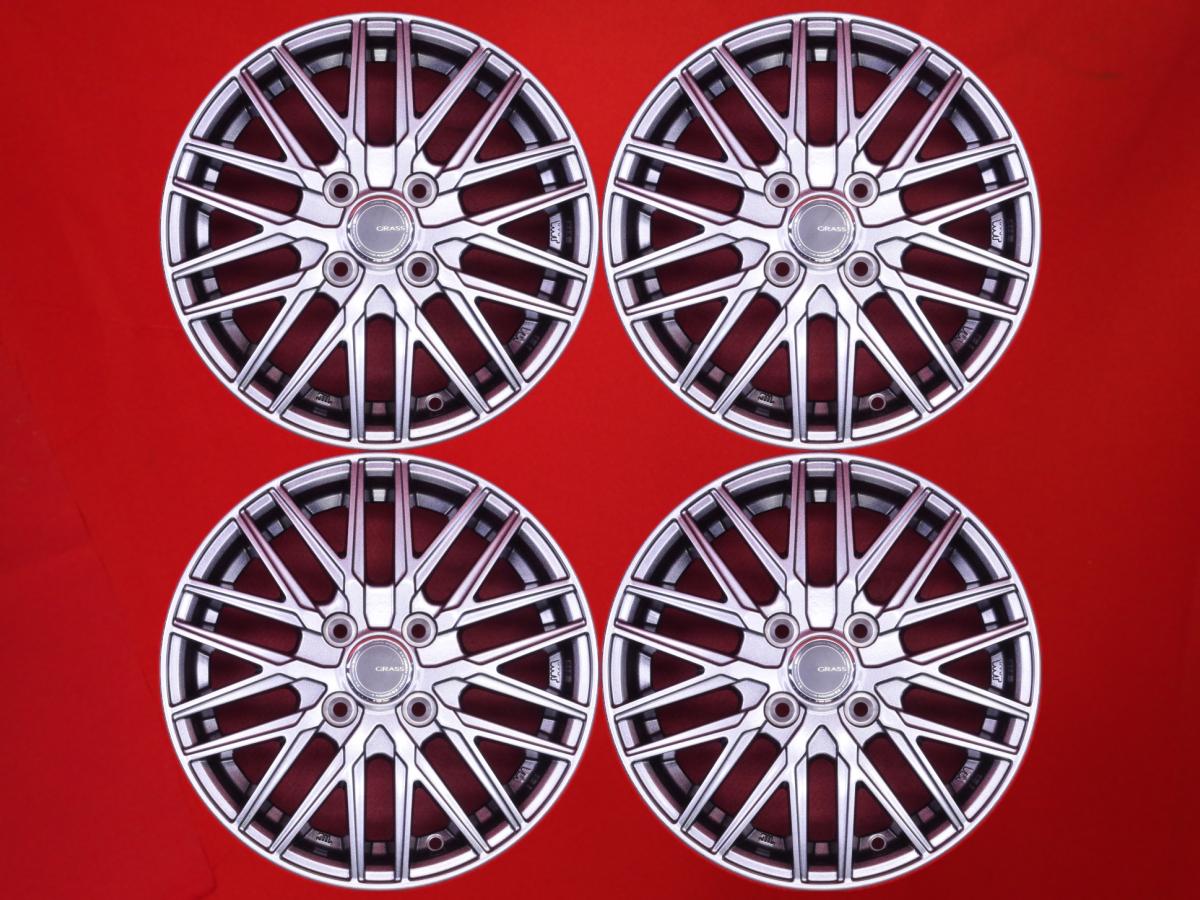 GRASS AG 4.5Jx14 +45 4/100 ハイパーブラック ネイキッド フレア クロスオーバー ワゴンR トゥデイ フレアワゴン デリカ D:2 バン ストリート エブリイ ワゴン フレアワゴン カスタムスタイル ピクシス メガ ステラ タント ファンクロス ミラ ジーノ アルト バン クリッパ
