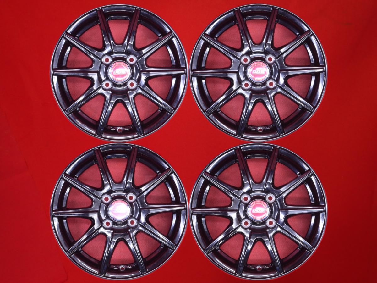 D.O.S. RB-10 4.5Jx14 +45 4/100 ブラック(黒色)系 ドミンゴ 155/65R13ベース デリカ ミニ サンバー ディアス シフォン eKワゴン ヴィヴィオ スーパーチャージャー ミラ トコット アトレー ムーヴ コンテ カスタム ムーヴ ラテ ゼスト トゥデイ アソシエ ワゴンR スティング