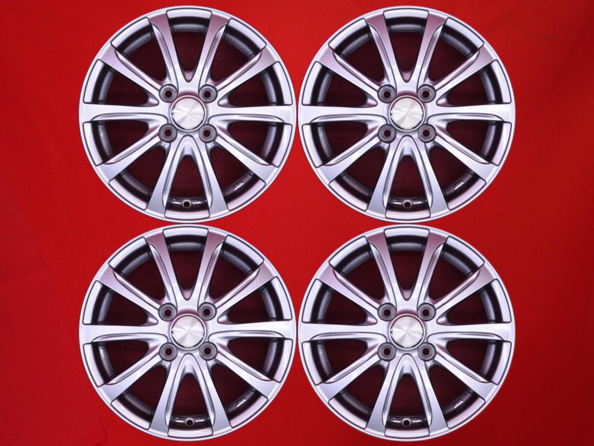 WEZEN FL 4.5Jx14 +45 4/100 シルバー(銀色)系 エヌボックス プラス カスタム eKカスタム MRワゴン Wit スピアーノ ミラ アヴィ ミラ バン ミニカ バン エヌワゴン カスタム モコ シフォン カスタム エヌバン ルクラ カスタム エブリイ ステラ リベスタ タント ファンクロス