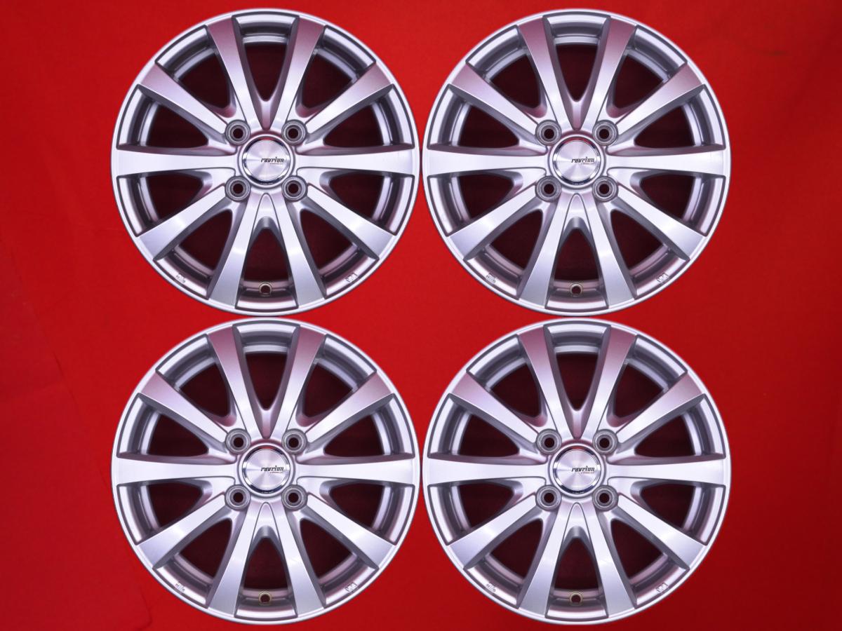 RAVRION RS01 4.5Jx14 +45 4/100 シルバー(銀色)系 デイズ ソニカ ルクラ 135/80R12ベース ハイゼット ゼスト スパーク ミラ エッセ ミニカ バン タント エグゼ ミニカ ウェイク パレット タウンボックス ミニキャブ バン ピクシス スペース パレット SW エヌボックス カス