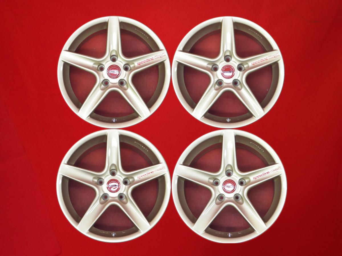speed line(スピードライン) マグ-R 8/9Jx17 +35 5/114.3 ゴールド(金色)系 シルビア ローレル RX-7 スープラ スカイライン セルシオ フェアレディZ