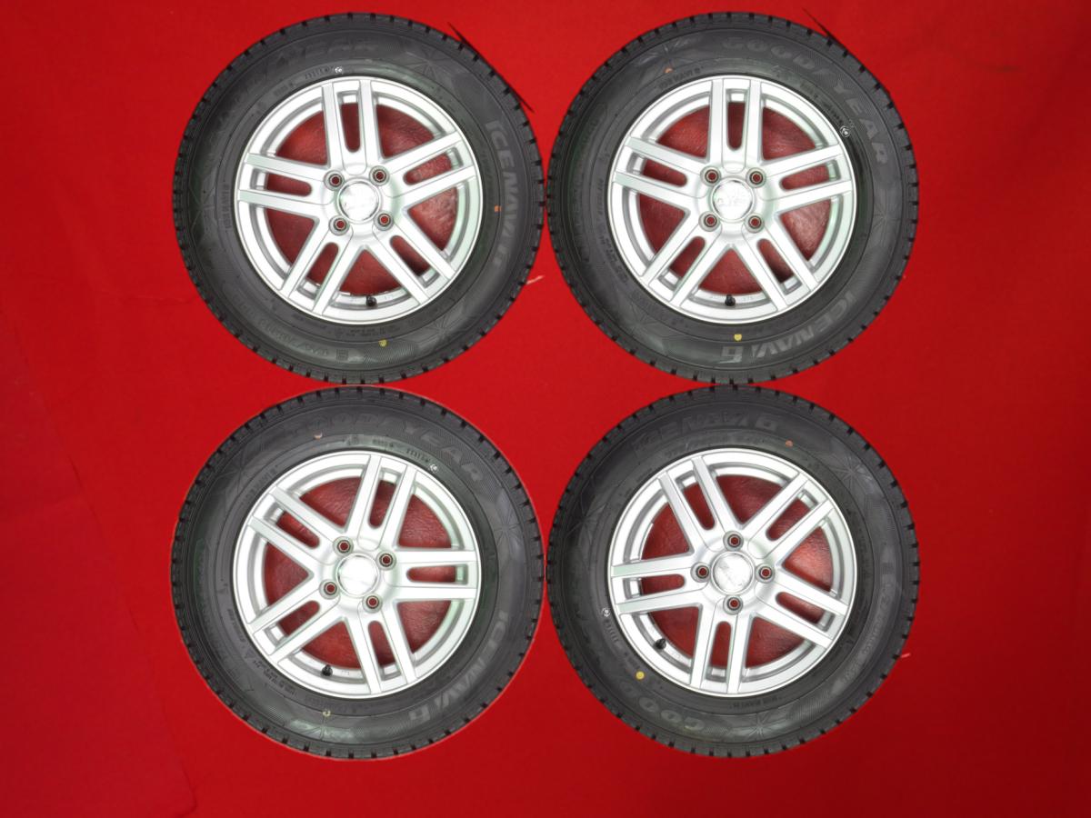 グッドイヤー アイスナビ 6 GOODYEAR ICENAVI 6 175/70R14 84Q 5Wスポークタイプ 1P 5.5Jx14 +45 4/100 シルバー(銀色)系 カローラ フィールダー ブルーバード ウイングロード フィット ランサー