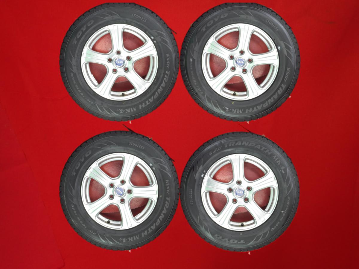 トーヨー ウィンタートランパス MK4α TOYO WINTER TRANPATH MK4α 215/70R16 100Q 5スポークタイプ 1P 6.5Jx16 +48 5/114.3 シルバー(銀色)系 エレメント トリビュート RVR パジェロ イオ