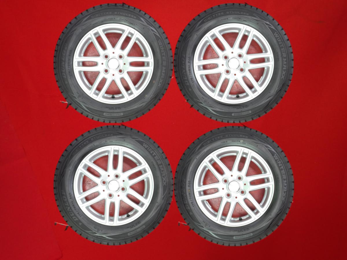 ダンロップ ウィンター MAXX 01(WM01) DUNLOP WINTER MAXX 01 175/70R14 84Q 6Wスポークタイプ 1P 5.5Jx14 +43 4/100 シルバー(銀色)系 ランサー カローラ フィールダー カローラ ランクス