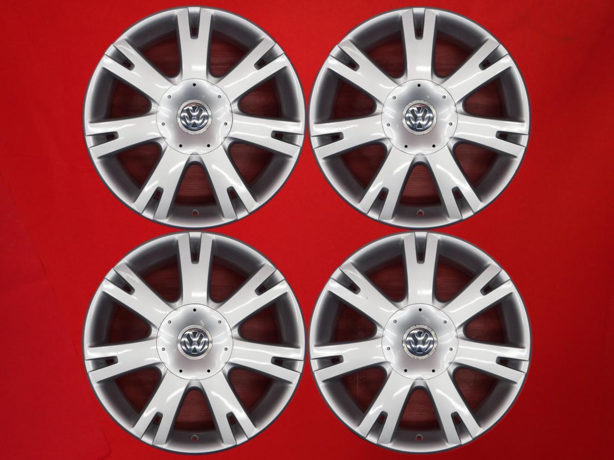 トゥアレグ 純正7スポーク18inch 8Jx18 +57 5/130 シルバー(銀色)系 トゥアレグ