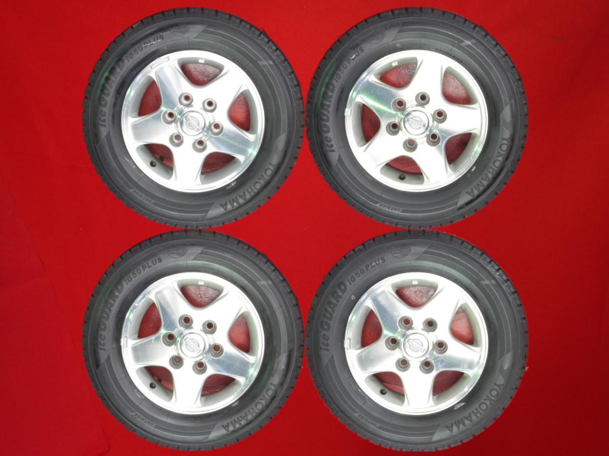 ヨコハマ アイスガード 5 プラス IG50 YOKOHAMA iceGUARD 5 PLUS IG50 215/65R15 96Q エルグランド (E50系)純正5スポーク 6Jx15 +35 6/139.7 シルバーポリッシュ(シルバー&ポリッシュ) エルグランド ファーゴ フィリー