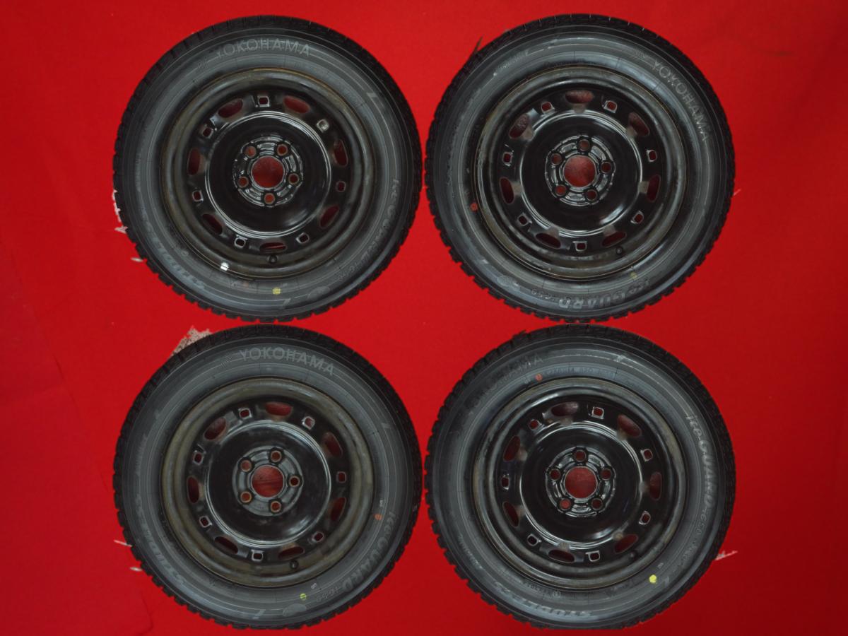 ヨコハマ アイスガード 5 IG50 YOKOHAMA iceGUARD 5 IG50 185/60R14 82Q ポロ 純正スチール〈キャップ無〉 6Jx14 +43 5/100 ブラック(黒色)系 ポロ