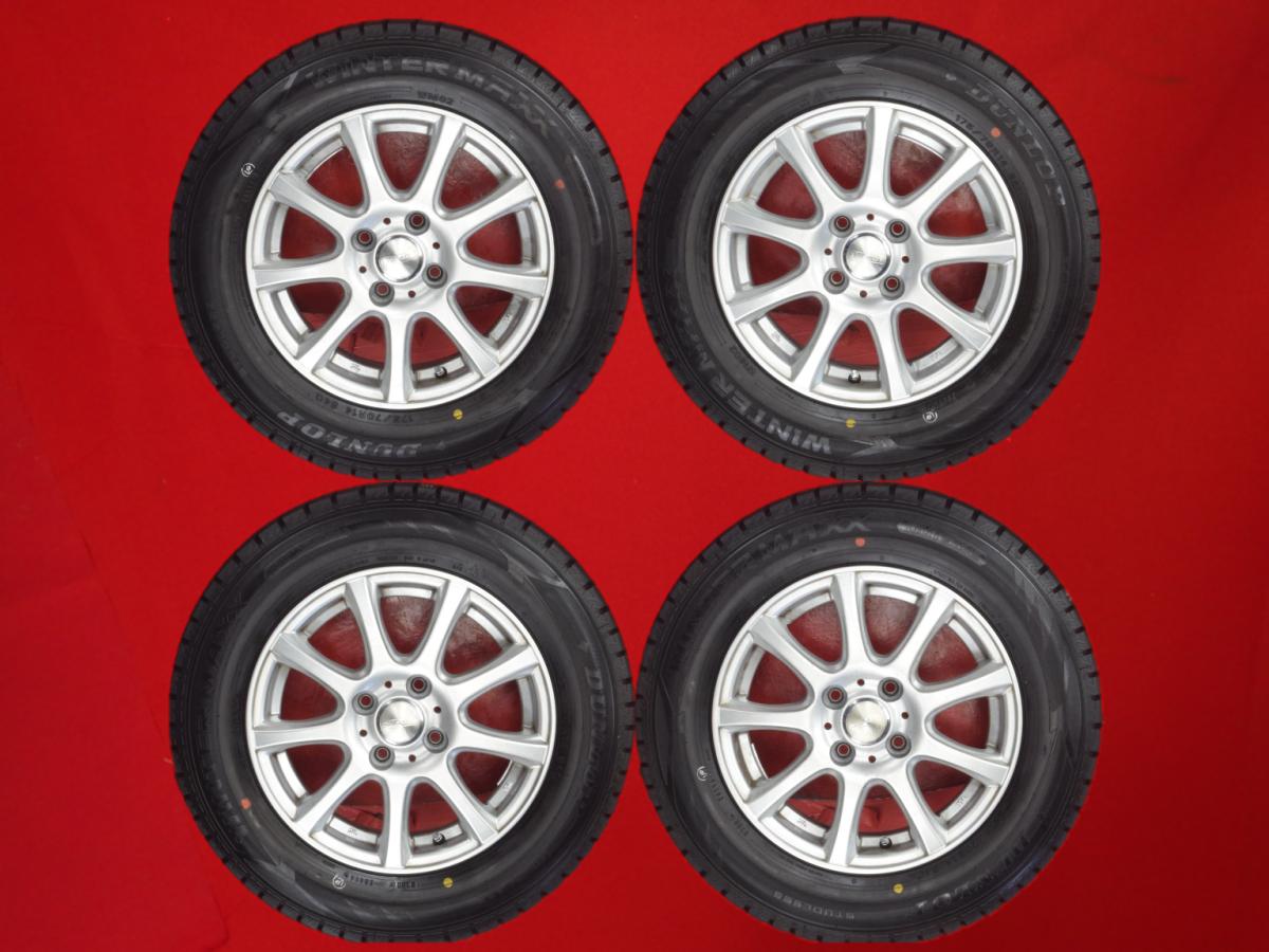 ダンロップ ウィンター MAXX 02(WM02) DUNLOP WINTER MAXX 02 175/70R14 84Q 9スポークタイプ 1P 5.5Jx14 +50 4/100 シルバー(銀色)系 フィット