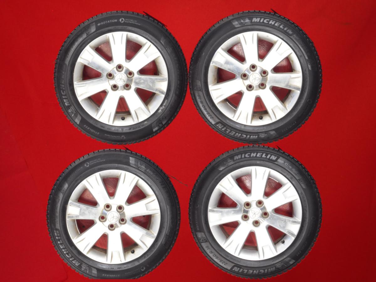 ミシュラン X-ICE3 プラス MICHELIN X-ICE3 225/60R18 100H デリカ D:5純正18inch 7Jx18 38 5/114.3 シルバーポリッシュ(シルバー ポリッシュ) アウトランダー アウトランダー PHEV デリカ D:5 デリカ D:5 アーバンギア