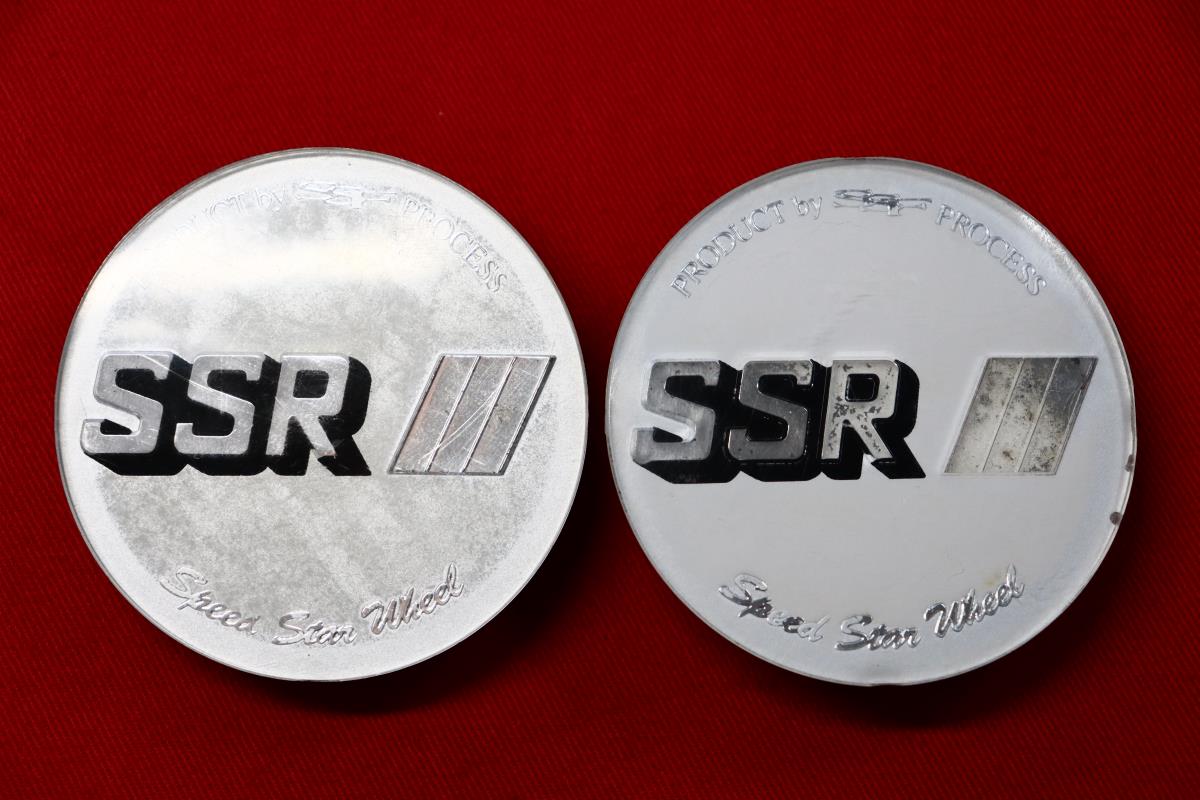 2枚 SSR インテグラル スピードスター 社外 中古 ホイール センターキャップ センターカバー エンブレム オーナメント cap