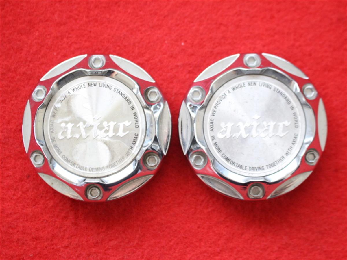2枚 axiar 社外 中古 ホイール センターキャップ センターカバー エンブレム オーナメント