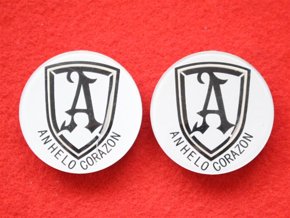 2枚 ANHELO CORAZON 社外 中古 ホイール センターキャップ センターカバー エンブレム オーナメント