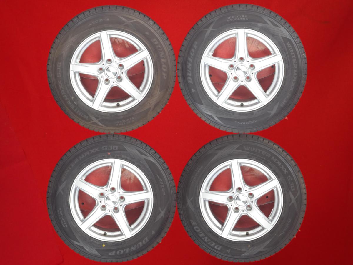 ダンロップ ウィンター MAXX SJ8 DUNLOP WINTER MAXX SJ8 215/70R16 100Q 5スポークタイプ 1P 6.5Jx16 +40 5/114.3 シルバー(銀色)系 エクリプスクロス RVR デリカ D:5 アウトランダー RAV4 パジェロ イオ