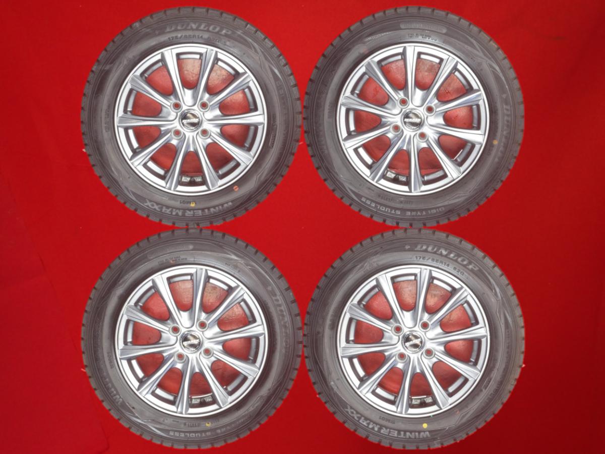 ダンロップ ウィンター MAXX 01(WM01) DUNLOP WINTER MAXX 01 175/65R14 82Q 10スポークタイプ 1P 5.5Jx14 +50 4/100 ガンメタ系