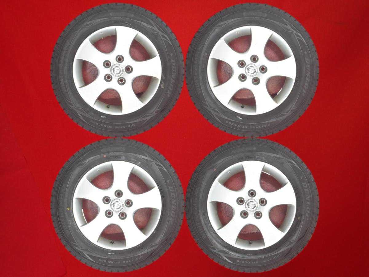 ダンロップ ウィンター MAXX 01(WM01) DUNLOP WINTER MAXX 01 215/65R16 98Q ニッサン 純正5本スポーク 6.5Jx16 +40 5/114.3 シルバー(銀色)系 デュアリス プレサージュ エルグランド エクストレイル