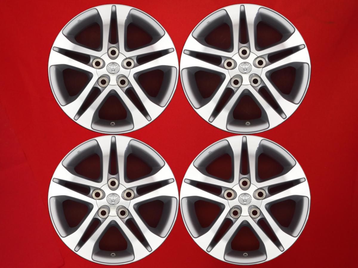 エスティマ (30W-40W)後期 純正 6.5Jx16 +50 5/114.3 シルバーポリッシュ(シルバー&ポリッシュ) エスティマ ハイブリッド エスティマ